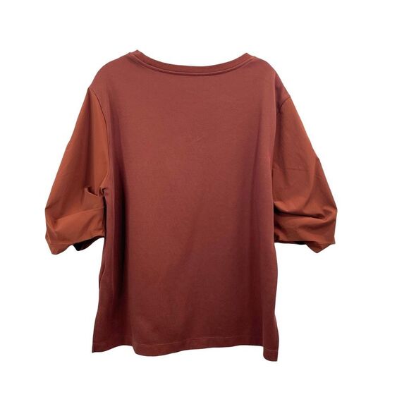 Athleta Harlow Hybrid Tee top blouse Size M‎ brick orange - Picture 5 of 6
